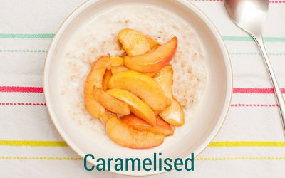 Caramelised Cinnamon Apples on Coconut Porridge
